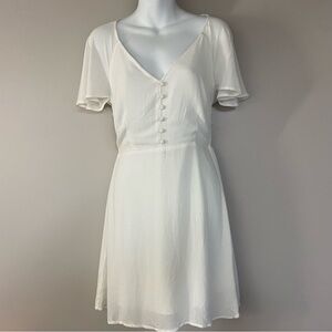 Juniors Jack By BB Dakota SZ Small  White Pearl Dress